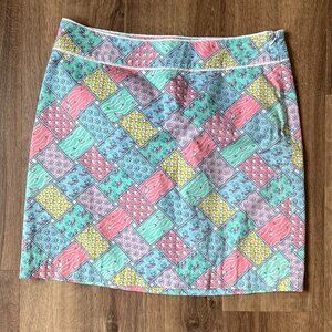 Vinyard Vines Margo Nautical Patchwork Skirt Sz 10